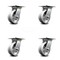 Service Caster 5 Inch Heavy Duty V Groove Semi Steel Caster Set with Roller Bearings, 4PK SCC-35S520-VGR-4 - alternate 1